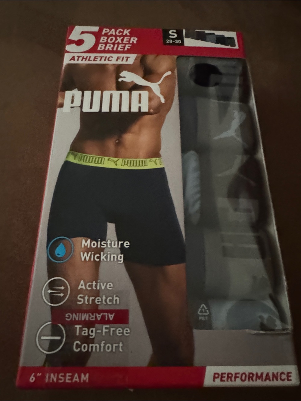 Puma Boxer Briefs Mens Small 5 Pack